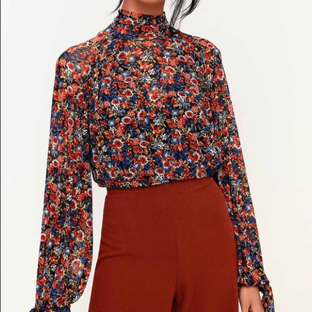 Free People Floral Blouse